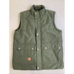 Cool‎ Choice Vest Men's Size Medium Olive Green Sherpa Lined Full Zipper W/Snaps